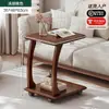 Mesa auxiliar de sofá de madera maciza, mesita de noche móvil, mueble auxiliar para uso doméstico en salas de estar, mesa de centro pequeña para apartamentos, mesa auxiliar, mesa de café pequeña