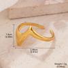Acero Inoxidable Geometría Irregular Anillo de Nicho Colección Diseño de Flor Sin Color Múltiples Capas Moda Anillo de Dedo Versátil