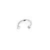 1.2X8/10Mm Europeu e Americano Redondo Rosca Interna Zircônia Ferradura Haste Argola de Nariz Piercing Corporal Zircônia C Haste Aço Titânio