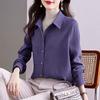 Camisa Cepillada para Mujer Primavera, Otoño e Invierno 2024 Nuevo Estilo Tops Camisas Engrosadas Camisas de Manga Larga
