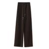 Estilo Novo Outono e Inverno Estilo Chinês Cor Sólida Design de Alto Padrão Calças de Perna Reta Moda Solta Emagrecedora Calças Longas para Mulheres Mx097