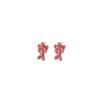 Pendientes de oso con corona flocada de colores dulces, estilo japonés y coreano, exquisitos y versátiles, divertidos, para niñas, venta al por mayor