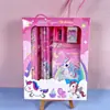 Caixa de papel nova, conjunto de papelaria, presente infantil, dinossauro espacial, animal marinho, desenho animado, material escolar, presente de recompensa