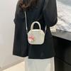 Bolsa de mão estilo coreano feminina 2025 primavera nova chegada bolsa transversal de ombro único elegante têxtil mini bolsa feminina