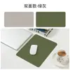 Dropshipping Mouse Pad de Computador Simples e Dupla Face Cor Sólida Pad de Mesa de Alta Qualidade Pad de Escritório Couro Simples à Prova d'Água e de Óleo