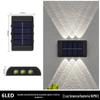 Luz Solar de Jardim Decoração de Varanda Luz de Parede à Prova d'Água para Exterior Lavador de Parede de Cabeça Dupla para Cima e para Baixo Luz Solar Luminosa