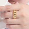 Anillo Nuevo de Kalemei con Zirconia Redonda en Forma de Copo de Nieve Chapado en Oro de 18K Anillo de Boda de Diamante Blanco de Lujo Europeo y Americano