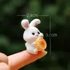 Festival de Mediados de Otoño Conejito de Dibujos Animados Caja Sorpresa Juguete Lindo Conejo Modelo de Pastel de Luna Accesorios de Resina Paisaje en Miniatura Creativo Adornos Pequeños