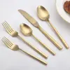 Cubiertos Occidentales Engrosados de Acero Inoxidable 304 Nórdico Mango Hexagonal Esmerilado Cuchillo para Filete Tenedor Cuchara Tenedor Cuchara de Postre para Hogar Hotel