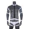 Traje Sexy de Tirantes para Hombre Sexy Bondage Mono Tentación Ajustado Coqueto Hueco Transparente Disfraz de Criada