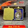 Tangka Tibetano Pintado en Oro Deidad Guardiana de los Doce Zodíaco Colgante Auténtico del Buda del Año de Nacimiento Joyería Tibetana Collar para Suéter