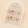 Pegatinas de Uñas Portátiles de Moda Dibujos Animados Degradado Manicura Francesa Chica de Little Red Book Versátil Dulce Fresco Estilo Piezas para Uñas