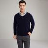 Suéter de Caxemira Masculino V-neck Soft Skin-friendly Close-fitting Wear 100 Pure Cashmere Knitted Sweater Simple Casual Base Shirt