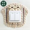 Adesivo de Tecido para Interruptor Adesivo de Parede Capa Protetora Criativa Estilo Europeu Sala de Estar Quarto Interruptor Duplo Tomada de Luz Capa de Decoração Simples Moderna