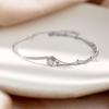 Pulsera de Estrella de Doble Capa de Plata Esterlina S925 para Mujer Pulsera Simple de Estilo Coreano Nicho ins Lujo Ligero Gama Alta Pulsera para Novia
