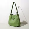 Bolsa Feminina de Couro Bovino de Primeira Camada, Nova Estampa Bolsa Tote de Couro Genuíno de Grande Capacidade, Bolsa de Mão para o Dia a Dia, Bolsa de Ombro Simples Estilo Preguiçoso