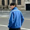 Sudadera Unisex de Moda Callejera Retro con Cremallera, Holgada, Sencilla, Cuello Alto, Estampada, Transfronteriza Europea y Americana, Primavera y Otoño