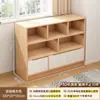 Estantería de Almacenamiento de Pie a Cuadros Personalizada al por Mayor para Gabinete Estantería de Libros Almacenamiento Retro Montado en Pared para Dormitorio Estantería Larga Armario de Almacenamiento Estantería de Libros