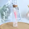 Tubo de Ensaio Flor Seca Flor Eterna Gipsofila Rosa Planta Espécime Decoração Dia dos Professores Natal Presente para Namorada