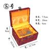 Caja grande de brocado de madera, caja de regalo de porcelana de jade Wen, caja de joyería tallada con adornos, caja de joyería