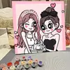 Pintura acrílica dibujos animados infantiles hecho a mano diy pintura al óleo digital pintura al óleo al por mayor verano graffiti decoración para colorear pintura para colgar