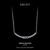 Collar de moissanita de plata esterlina con letras europeas y americanas, sencillo y a la moda, combinable con todo, ligero, de lujo, con accesorios para suéteres de alta gama.