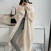 Cárdigan suéter largo estilo europeo y americano para mujer, nueva colección otoño e invierno, abrigo de punto grueso casual holgado para mujer