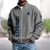 Sudadera Deportiva con Capucha y Cremallera de Talla Grande, Estilo Holgado, Estampado Digital 3D, Camisetas de Equipo de la NBA Transfronterizas Europeas y Americanas