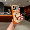 Compatible con iPhone 18 Pro Max, funda de teléfono magnética colorida con soporte, cubierta protectora Apple 17 con agujeros transpirables y tacto de piel 15