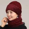 Gorro cálido de lana para mediana edad y ancianos, gorro de punto con forro de felpa engrosado, gorro para viajes en otoño e invierno, gorro cálido para ancianos, traje cálido familiar