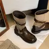 Hebilla de cinturón retro, botas de caballero para mujer, colección otoño/invierno 2026, a media pantorrilla, adelgazantes, botas de vaquero occidentales, botines, botas Martin