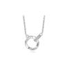 Collar de doble anillo Mobius, nuevo modelo 2024, personalizado, ligero, de lujo, con cadena de plata para clavícula y nicho, joyería ligera de lujo.