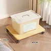 Base de caixa de armazenamento móvel Fit Box Storage Board com polia Suporte Bandeja com roda Piso Rack de armazenamento doméstico