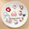 Venta Caliente Transfronteriza Dibujos Animados Sanrio Gato Kt Esmalte Aleación Colgante Joyería Collar Accesorio Componentes para Joyería DIY