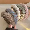 Diadema de Peluche con Estampado de Leopardo para Otoño e Invierno para Mujeres con Dientes para Lavado Facial y Presionar el Cabello Diadema con Parte Superior Alta de Calavera Pinza Antideslizante para el Cabello