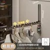 Cabide de porta dobrável em madeira de nogueira, aço carbono, instalação sem furos, adequado para quartos, banheiros e closets, para guardar roupas e acessórios