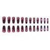 Unhas Vestíveis Roxas Populares de Halloween Teia de Aranha Morcego Crânio Patch de Arte para Unhas Unhas Falsas Transfronteiriças