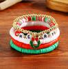 Explosiones Transfronterizas Europeo y Americano Amazon Joyería Navideña Pulsera Copo de Nieve Cristal Cuentas Pulsera Navideña para Mujer traje