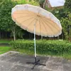 Sombrilla de Exterior Transfronteriza de 2.2m con Borlas de Poliéster Color Madera, Sombrilla de Playa Impresa, Sombrilla Decorativa Casual para Patio, Resistente al Viento y a la Lluvia