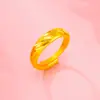 Anillos de Pareja Imitación Oro 24K Lujo Ligero, Anillos Ajustables Estilo Antiguo Ducha de Meteoros Oro Arena para Hombres y Mujeres, Anillos de Pareja de Moda para Celebridades de Internet