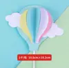 Cartão de Decoração de Bolo Balão de Ar Quente Bolo de Aniversário Infantil de Um Ano Decoração para Assar Cartão de Nuvem Decorativa Plug-in