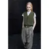 Cárdigan de punto con cuello en V color verde militar moment para mujer, nueva colección primavera/otoño 2026, moderno y elegante, con un ambiente relajado y chic