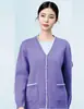 Suéter Médico e de Enfermagem Uniforme de Enfermeira Manga Longa Cardigã Grosso Roupa Externa Salão de Beleza Roupa de Trabalho Macio Amigo da Pele Quente e Confortável
