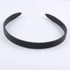 Diadema deportiva de moda con cabello prensado para hombre, con ondas simples en la parte posterior, color negro, con ondas dentadas, accesorios para el vello facial de mujer.