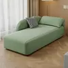 Chaise longue de lujo subsidiado para balcón, dormitorio, sofá perezoso de cuero, tumbona de belleza de hotel, silla de celebridad de internet, color toffee, algodón