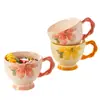 Taza Bonita y Elegante, Taza de Desayuno, Regalo, Taza de Café de Cerámica para Niñas, Taza Grande para Beber para Uso en Casa