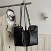 Bolso Tote de Encaje Retro Color Café Otoño/Invierno para Mujer 2026 Simple de Gran Capacidad para Viajes Diarios Bolso de Hombro Único Bolso de Mano de Moda