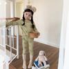 Pijama Infantil para Niños y Niñas, Nuevo Estilo Otoño, Set de Ropa Interior de Dibujos Animados Clase A, Ropa de Casa Elástica de Lana para Bebé 280g