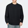 Camiseta masculina Anyang retro americana texturizada de manga longa, nova para o outono de 2026, corte solto para o dia a dia com gola Henley