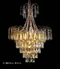 Novo Salão de Casamento Adereços de Ferro Lâmpada Prateada Eletrogalvanizada Lâmpada de Teto de Cristal Iluminação Adereços de Casamento Lustre de Corrente de Cristal